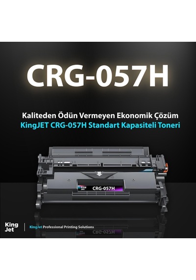 Kingjet Canon Uyumlu Crg-057h Yüksek Kapasiteli Çipli Uyumlu Toneri I-sensys Lbp236 Uyumlu