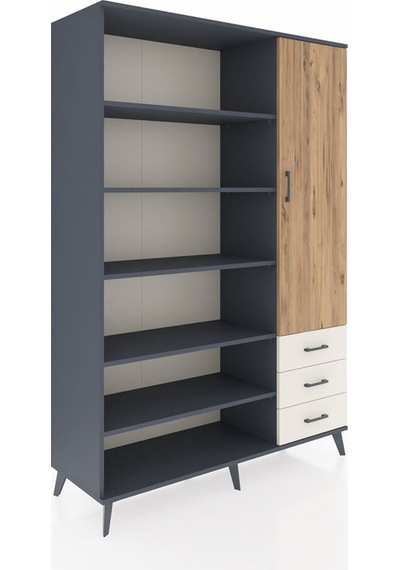 Hyperion Dolap 9 Raflı 3 Çekmeceli Tek Kapaklı 132x44x195 Antrasit-çam/aytaşı Atlas Çam/aytası Hyperion Dolap 9 Raflı 3 Çekmeceli Tek Kapaklı 132x44x195 Antrasit-çam/aytaşı Atlas Çam/aytası