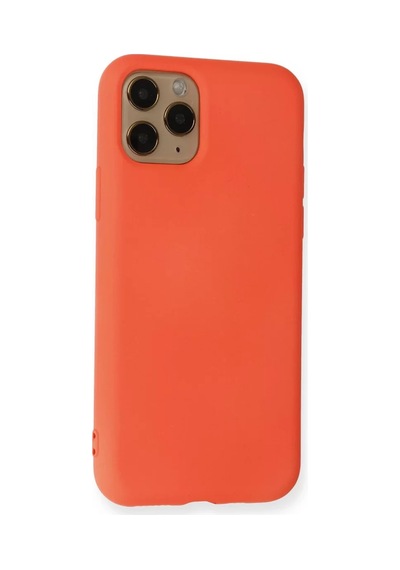 Newface Apple Apple iPhone Uyumlu  11 Pro Kılıf Nano İçi Kadife Silikon - Turuncu