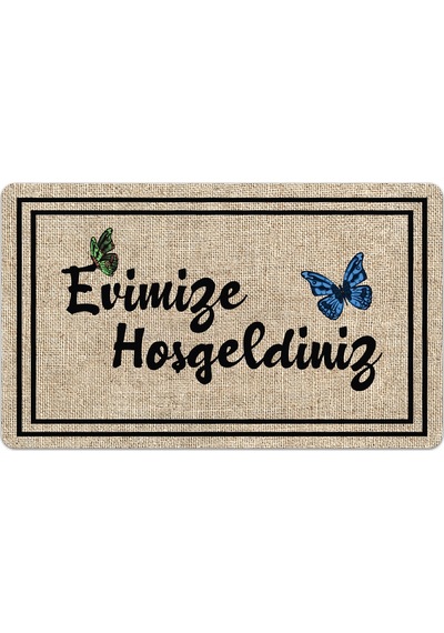 Evaşk Kapı Önü Paspası Vinil Kaymaz Tabanlı 45 X 70 Evaşkdm12074