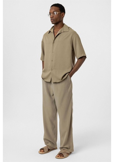 Vamos Relaxed Fit Kumaş Pantolon Haki
