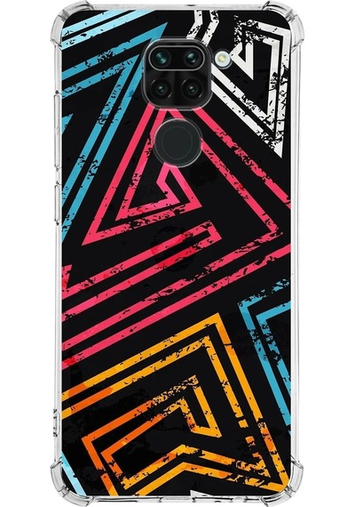 Xiaomi Redmi Note 9 Köşe Korumalı Antişok Kapak Eskitme Tasarımlı Şeffaf Silikon Kılıf