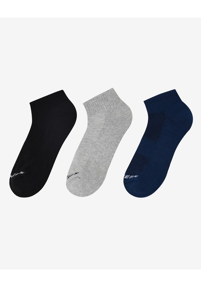 Skechers 3'lü Unisex Yarım Taban Destekli Quarter Crew Çorap Unisex Siyah Çok Renkli Çorap S111035-992 Skechers 3'lü Unisex Yarım Taban Destekli Quarter Crew Çorap Unisex Siyah Çok Renkli Çorap S111035-992