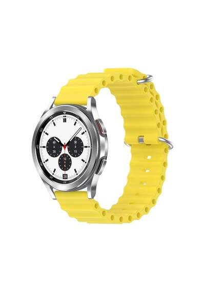 Microsonic Samsung Uyumlu Galaxy Watch 46mm Kordon Ocean Band Sarı