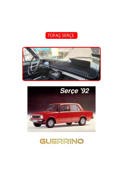 Tofaş Serçe Torpido Koruma Halısı Kırmızı Kenar