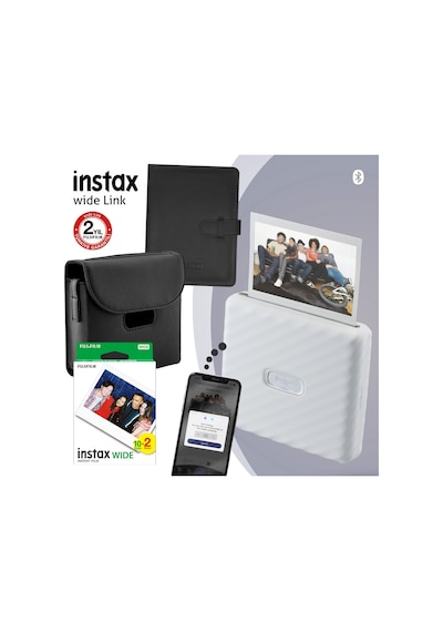 Fujifilm Instax Wide Link Akıllı Telefon Yazıcısı + Seti 1 Beyaz