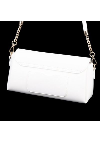 Nas Bag Kadın Sade Şık Omuz Ve Çapraz Çanta En 24 Cm Boy 12 Cm Beyaz