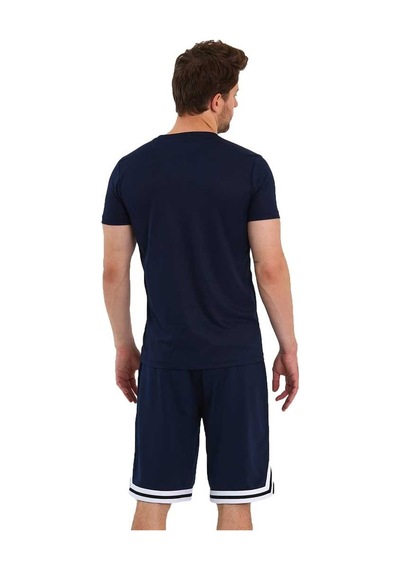 Adams Erkek Polyester Beyaz Şeritli Basketbol Şort 001
