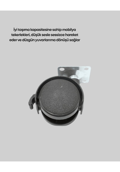 Kilitli Tekerlek 4 Cm Tekli Dolap Ve Raflar İçin Çok Renkli