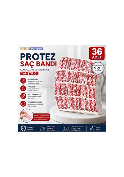 Supertape Oval 1&quot Lf 2,5 X 7,5 Cm 36 Adet Protez Saç Bandı Güçlü Yapışkanlı Evimdeyokyok