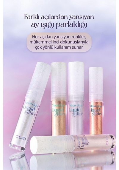 Işıltılı Ve Şeffaf Likit Glitter Moon Glass Liquid Glitter Sweet Cloud 02 Moon Flare