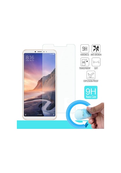 Xiaomi Mi Max 3 Esnek Nano Cam Ekran Koruyucu 9H Nano Teknoloji