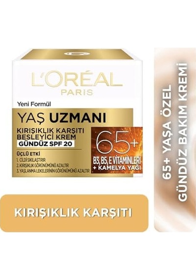 Yaş Uzmanı 65+ Kırışıklık Karşıtı Besleyici Krem