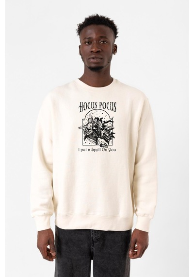 Hocus Pocus I Put A Spell On You Ekru Erkek 2ip Sweatshirt 001