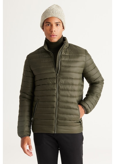 Ac&Co / Altınyıldız Classics Erkek Hakı Standart Fit Normal Kesim Dik Yaka Desenli Mont Haki Ac&Co / Altınyıldız Classics Erkek Hakı Standart Fit Normal Kesim Dik Yaka Desenli Mont Haki