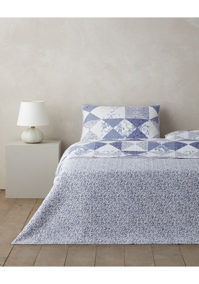 English Home Mosa Blu Çift Kişilik Yatak Örtüsü Takımı 200x220 Cm Lacivert