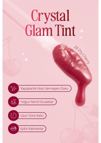 Clıo Crystal Glam Tint Clıo Crystal Glam Tint 28 Dry Cherry