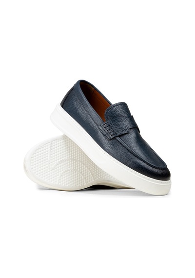 Deery Erkek Hakiki Deri Mavi Loafer Ayakkabı - 02043mmvıp01 Mavi