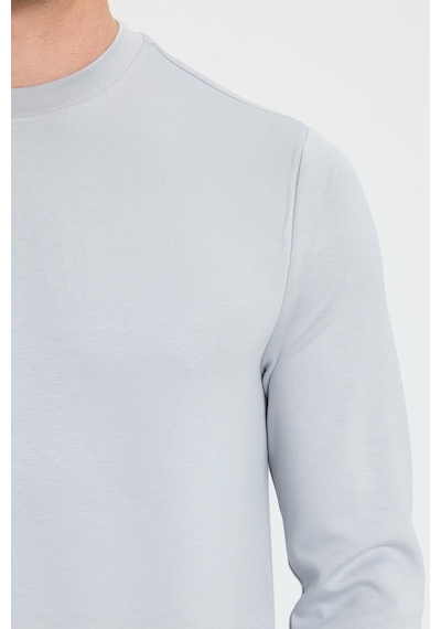 Tudors Erkek Relax Fit Rahat Kesim Uzun Kollu Ekstra Yumuşak Bisiklet Yaka Gri Sweatshirt-41867 Gri