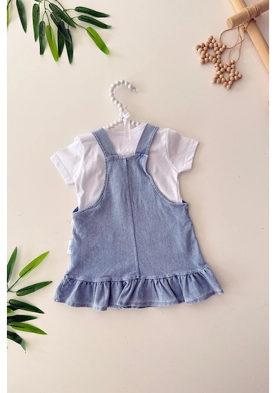 Minigimin Cicileri Miniğimin Cicileri Tavşan İşleme Detaylı Kız Bebe Jile Takım ... Mavi