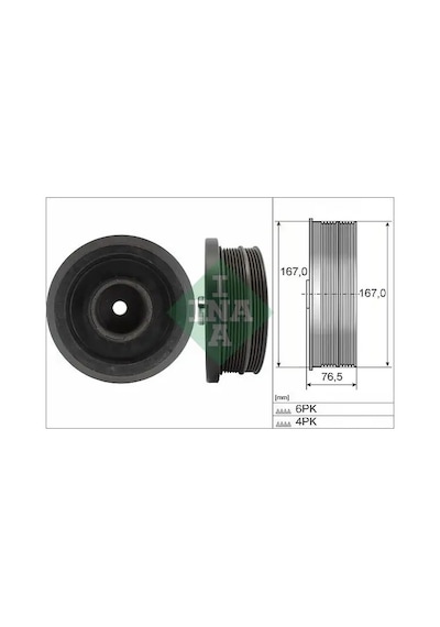 Bmw 120d E87 Krank Kasnagi 2004-2011 M47d20 N47d20a Ina 544008210