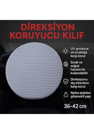 Kia Retona Uyumlu Direksiyon Koruyucu Kılıf Beyaz