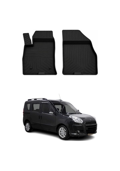 Opel Combo D 2010-2019 Uyumlu 4d Ön Havuzlu Paspas Kauçuk Siyah 2 Parça