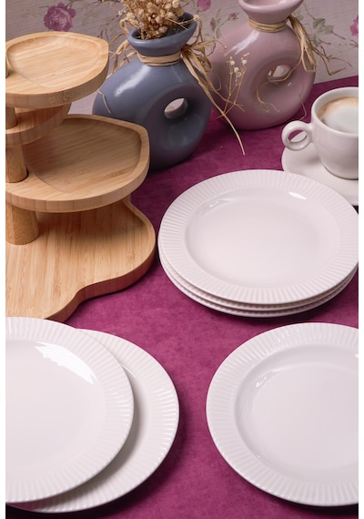Heda Porselen Elif 6'lı 18 Cm Pasta Ve Tatlı Servis Tabağı