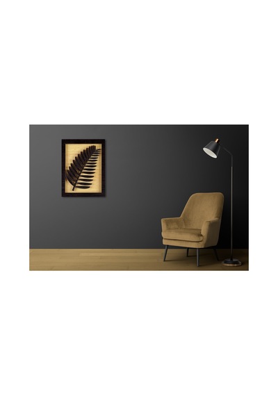 Kk Swords Yaprak Ahşap Tablo Çift Renk Çift Kat 45x35