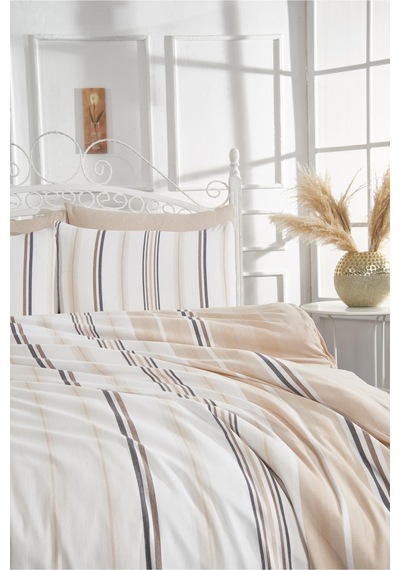 Pamuklu Bordo Çarşaflı Çift Kişilik Nevresim Takımı 200x220 Kapiçino