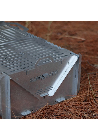 Kamp Ayısı Grillfish Katlanır Özel Kutulu 2mm Galvaniz Çelik Balık Izgaralı Mangal & Ateş Çukuru Gri
