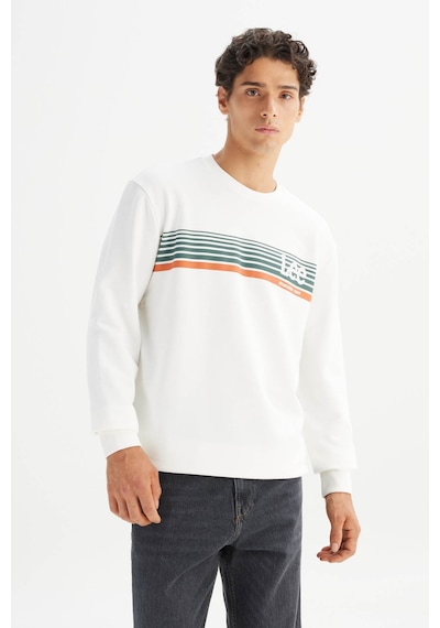 Lee Regular Fit Kırık Beyaz Erkek Sweatshirt L2520099102 Beyaz Lee Regular Fit Kırık Beyaz Erkek Sweatshirt L2520099102 Beyaz