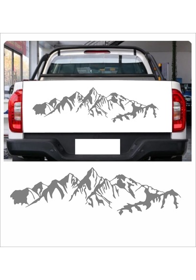 Dağ Doğa Kamp Sticker - Araba Oto Motosiklet Karavan Pickup Cam Sticker - 00128 60 Cm