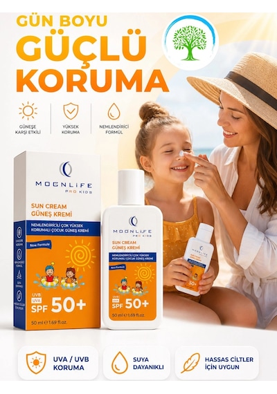 Moonlife Pro Kids Çocuk Güneş Kremi SPF50+ 50 ML