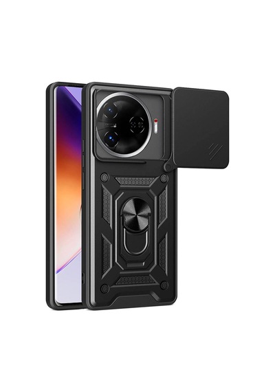 Tecno Camon 30 Pro 5g Kılıf Magnetik Standlı Kamera Korumalı Zore Sürgülü Vega Kapak
