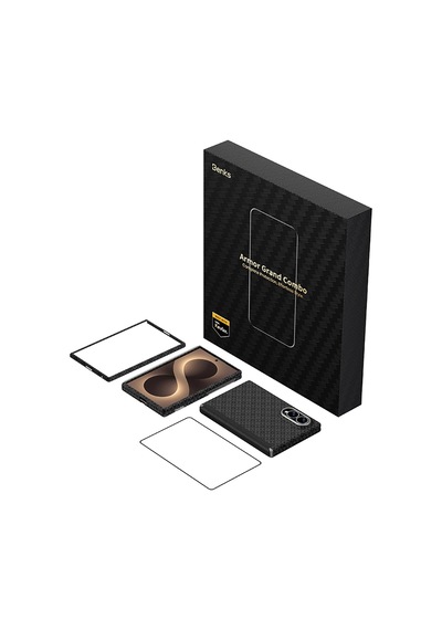 Galaxy Z Fold 8 Benks Armorair Armorgrid Grand Combo Üçlü Aksesuar Seti Karbon Kapak + Film Siyah