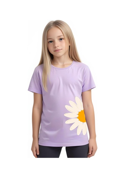 Fyk Kids Kız Çocuk 3'lü - Papatya-girls Baskılı Tişört Çok Renkli