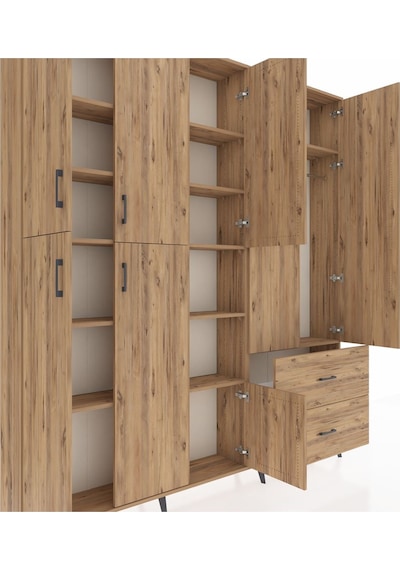 Arges Dolap 12 Raflı 2 Çekmeceli Tek Askılı 220x30x243 Çam-çam/çam Atlas Çam/atlas Çam Arges Dolap 12 Raflı 2 Çekmeceli Tek Askılı 220x30x243 Çam-çam/çam Atlas Çam/atlas Çam