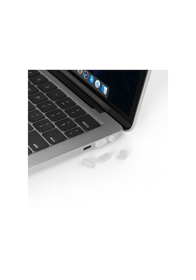 Usb-c Ve 3.5mm Jack Toz Tıkacı Seti Telefon Tablet Laptop Port Koruyucu Silikon Kapak 5li Set Şeffaf