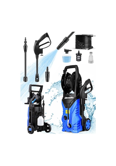 Dragro Alman LT701G-2500A 180 Bar 2500 W Yüksek Basınçlı Yıkama Makinesi Mavi