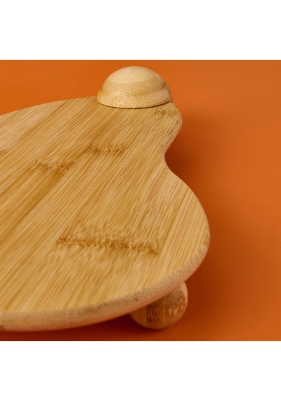 Mienn Bambu Oval Sunumluk - Açık Kahverengi - 33 Cm Çok Renkli