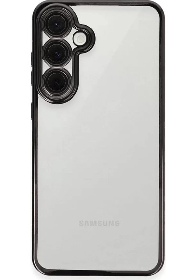 Newface Samsung Galaxy S24 Fe Kılıf Razer Lensli Silikon - Siyah