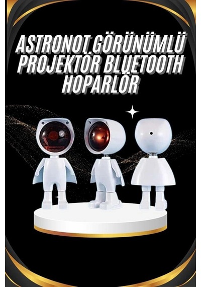 Gün Batımı Projektör Lamba Astronot Görünümlü Dekoratif Masa Lambası Çok Renkli 09754376
