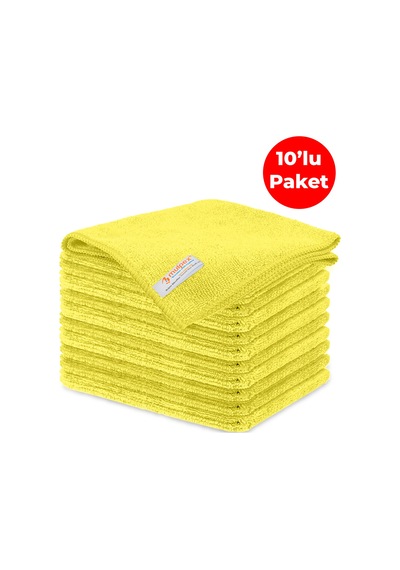 Mulpex Mikrofiber Genel Temizlik Bezi Sarı 40X40 cm. - 10 Adet