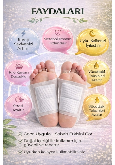 Waw Detox Foot Patch 10 Adet Ayak Altı Gece Bakım Bandı - 842627295