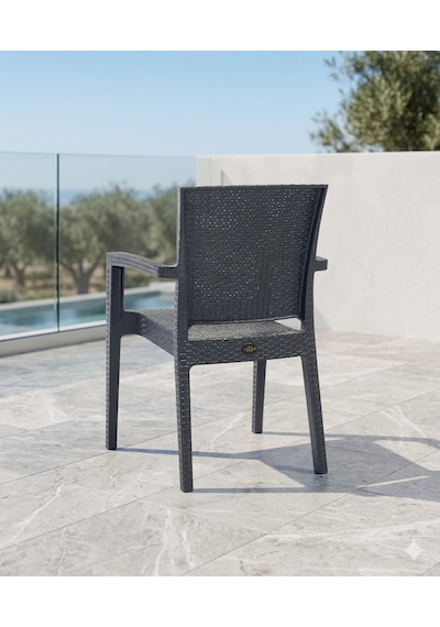 Novussi Paris Rattan Koltuk 4'lü Paket Antrasit