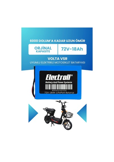 Volta Vsr Batarya Standart Kapasite Lifepo4 72v 18ah Elektrikli Motosiklet Bataryası