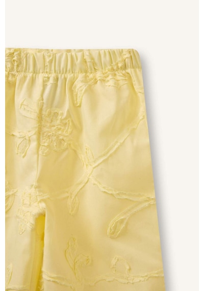 Defacto Wıde Leg 3d Poplin Pantolon Kız Bebek H4737a526smyl149 Sarı-yl149