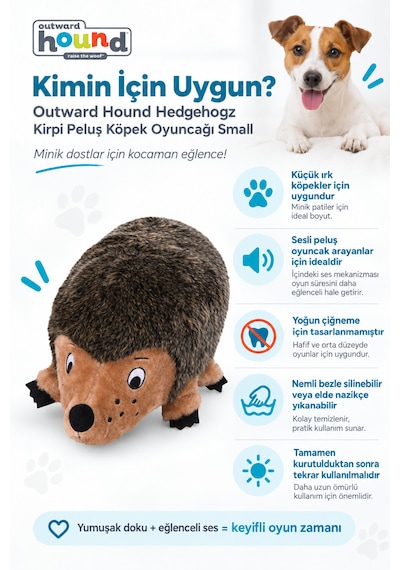 Petstages Hedgehogz Kirpi Peluş Köpek Oyuncağı Small