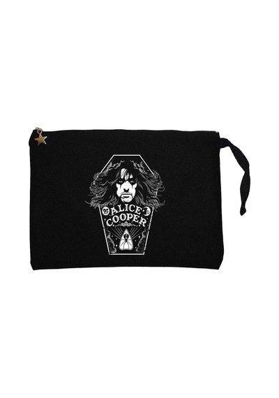 Alice Cooper Moon Of Alice Siyah Clutch Astarlı Cüzdan / El Çantası